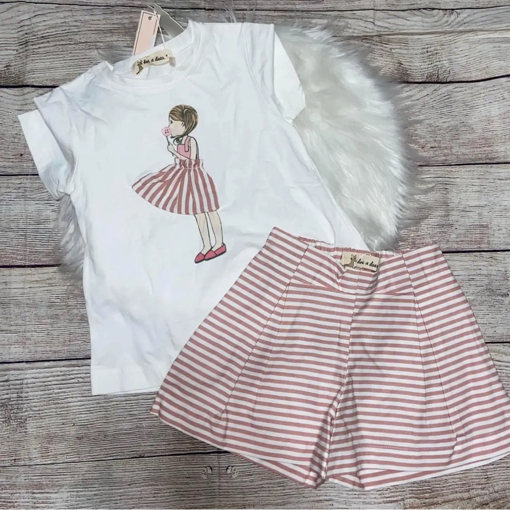 Striped girls 2 piece set